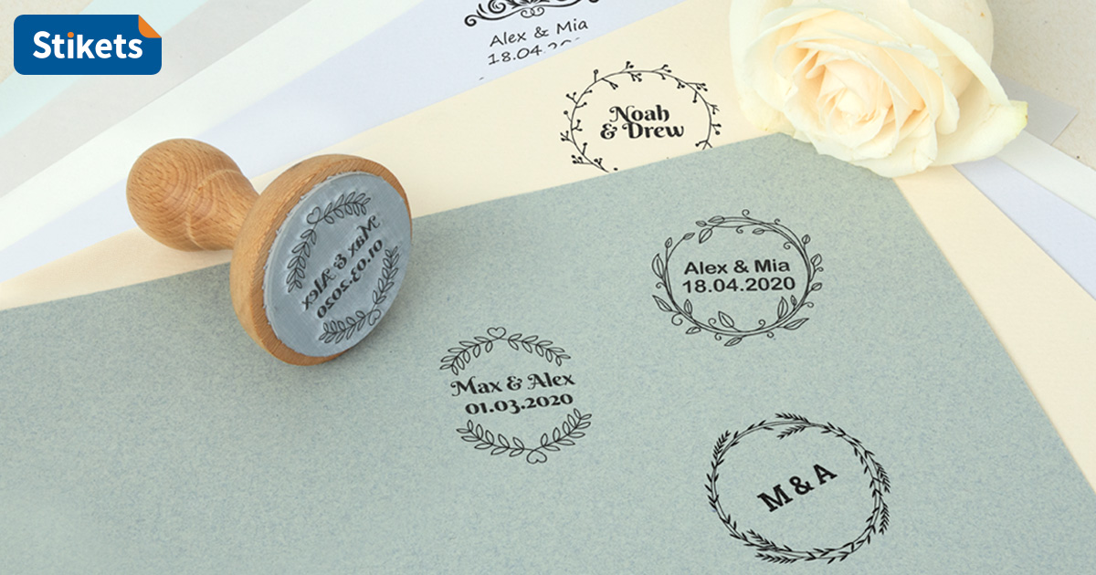 Sello personalizado de boda - Disfruta DE - nuestros sellos de calidad